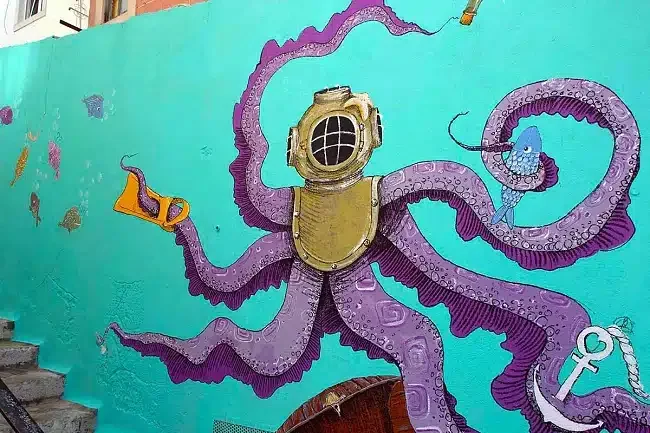 Arte urbana em Sesimbra créditos Visit Sesimbra