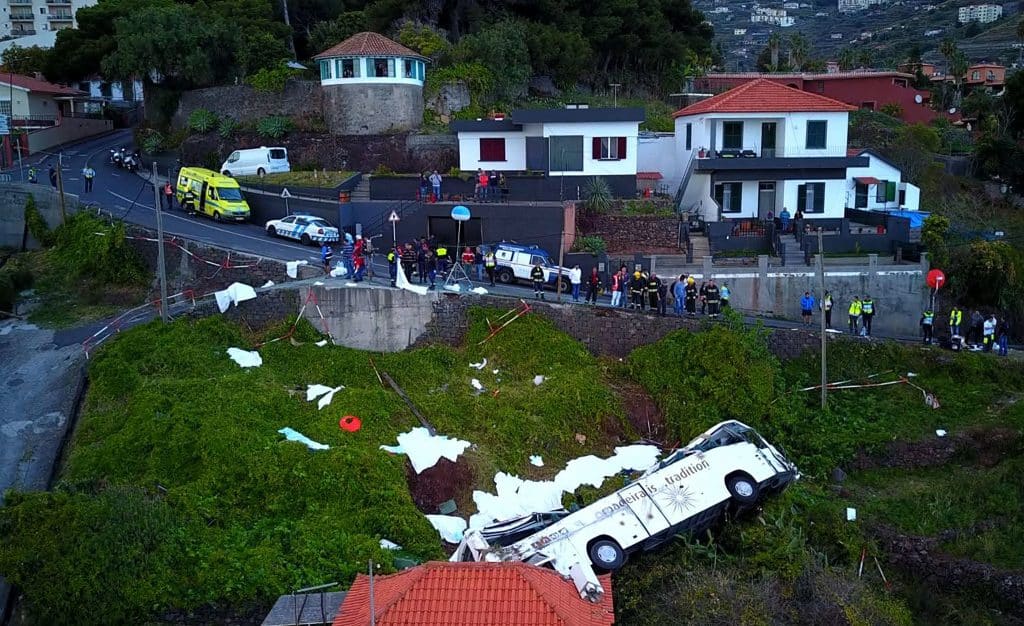 תמונה של תאונת דרכים בפורטוגל