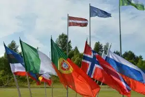 European flags. european union, unesco, union flag, flag bulgaria, bulgaria flag, flag of the unesco